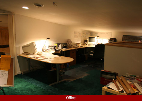Administrative Hub and Graphic Design center featuring Windows Environment, Adobe Suites and Discmakers Dubbing area